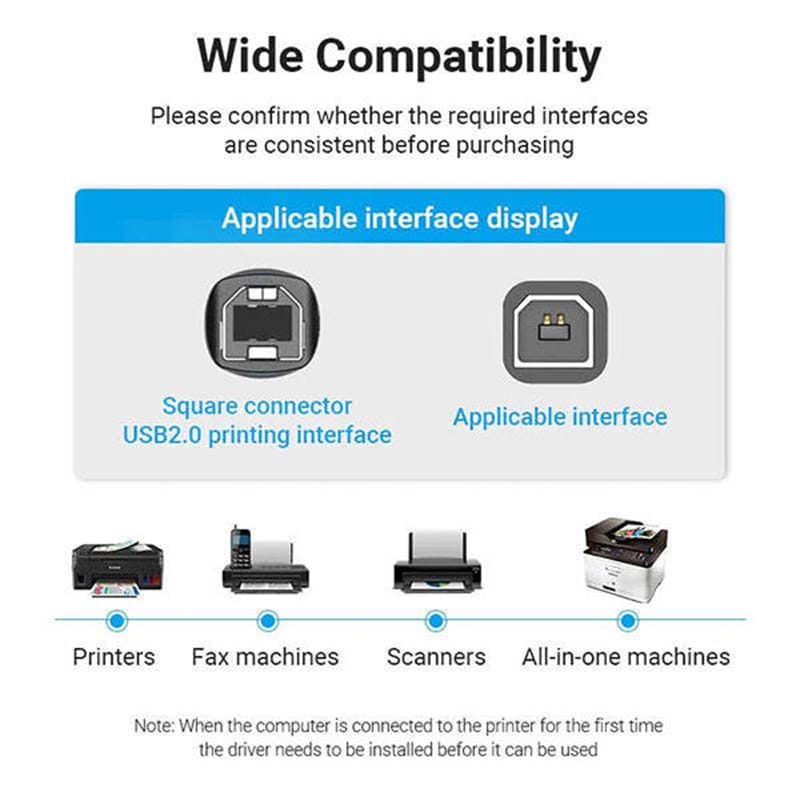 Picture of VENTION COQBJ USB 2.0 Type-A to Type-B Printer Cable - 5M