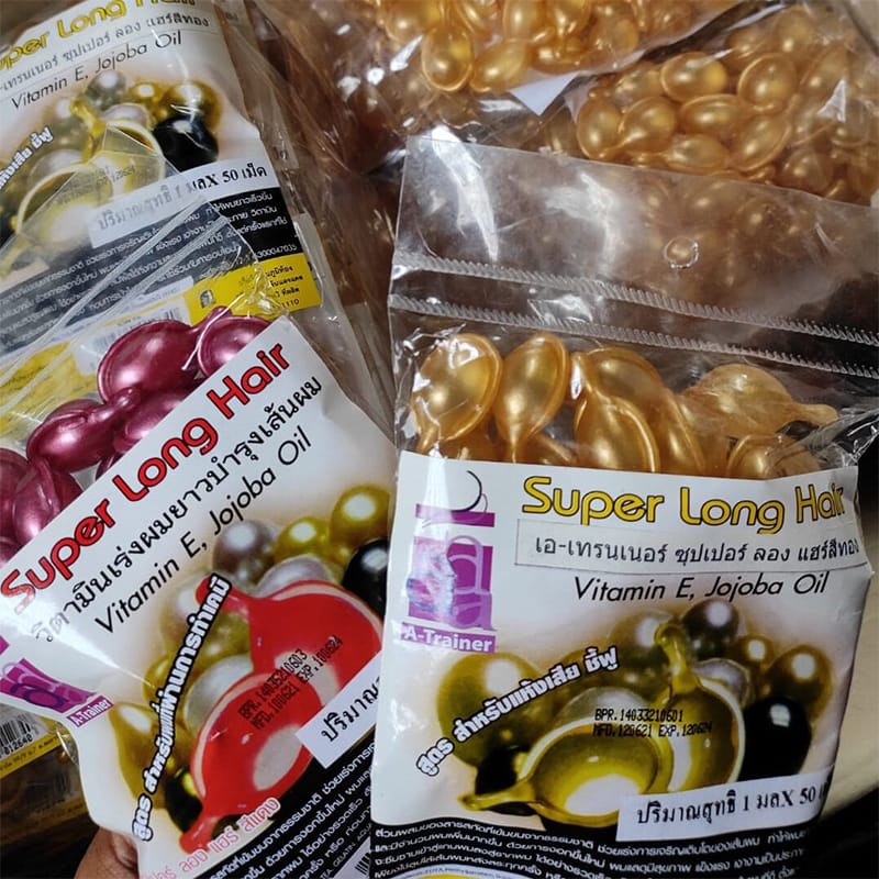 Picture of Super Long Vitamin E Jojoba Oil Hair Capsule