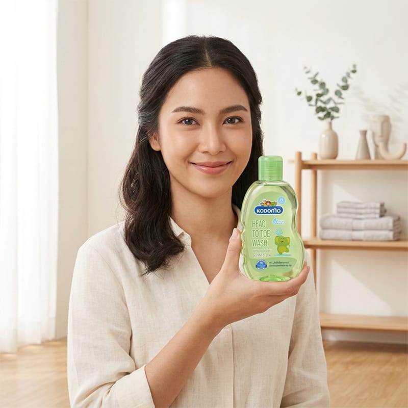 Picture of Kodomo Baby Head To Toe Wash 200ml Gentle 2 in 1 Formula For Babies Mild Tear Free Formula Safe For Sensitive Skin