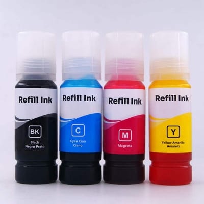 Picture of EPSON 003 Ink Bottle Full Set 4Pcs 65ml for Epson 3110 Refile set - Multicolor