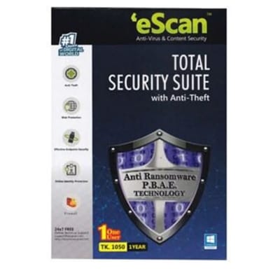 Picture of eScan total security suite( 1 user-1 year) antivirus