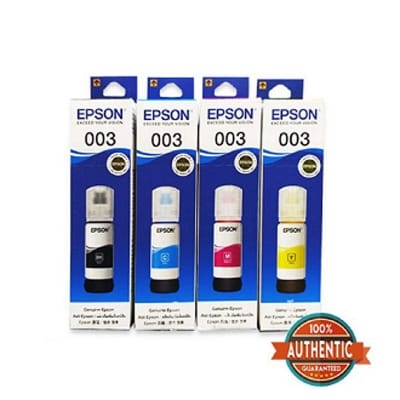 Picture of Epson 003 65ml Ink Bottle Full Sel 4Pcs for Epson L3110 - Multicolor