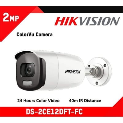 Picture of Hikvision DS-2CE12DFT-F 2 MP ColorVu Fixed Bullet Camera 40m IR All Night Color Video