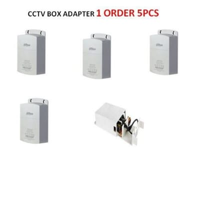 Picture of CCTV Adapter waterproof AC to  DC adapter 12V 2A 5PCS - White