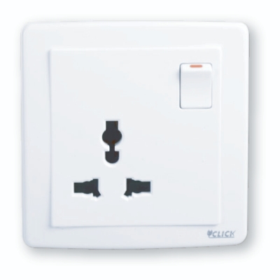 Picture of CLICK-PRIME-3 Pin Universal Socket With Switch,13A