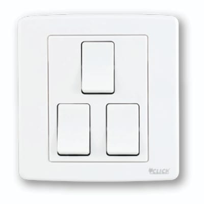 Picture of CLICK-PRIME-3 Gang 1 Way Switch