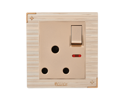 Buy Click Daisy 3 Pin Round Socket With Switch, 15A Online at Best Price In Bangladesh