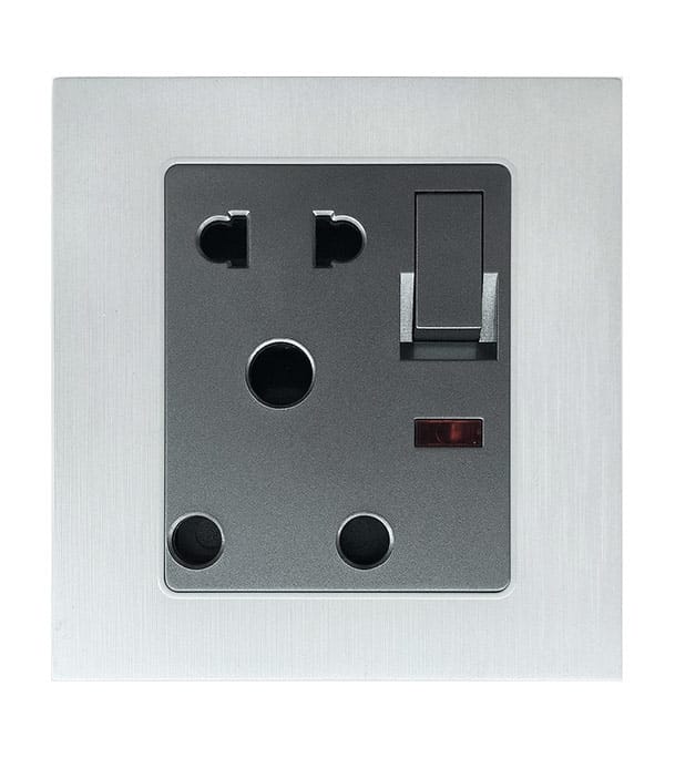Buy Blaze Crown 3 & 2pin Round Socket With Switch 15A Online at Best Price