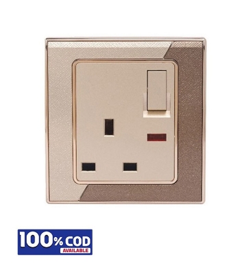 Picture of Click Marigold 3 Pin Flat Socket With Switch 13A