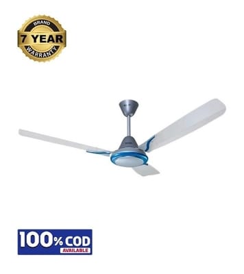 Picture of CLICK Camellia Ceiling Fan 56" Silver Blue