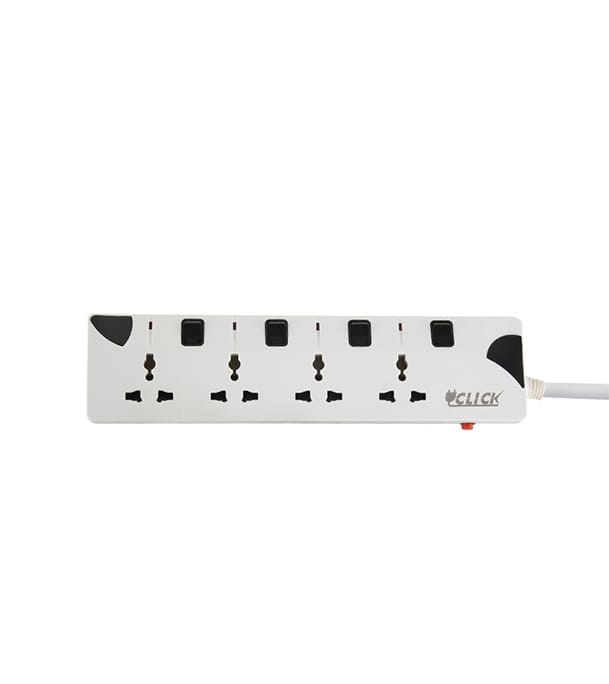 Buy Click Safe Extension Cord 3pin 4 Socket 5Y Online at Best Price
