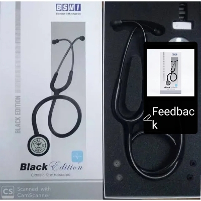 Picture of Classic Stethoscope -BSMI Professional Doctor -BLACK EDITION