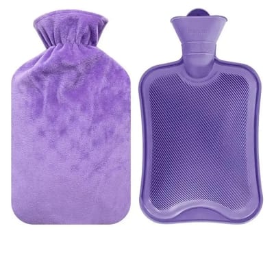 Picture of Multicolor Hot Water Bag With Cover - 2 Liter - Stay Warm And Cozy With Multicolor Hot Water Bag & Cover Set