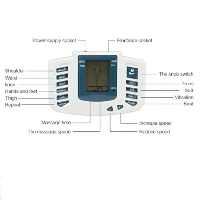 Picture of Physiotherapy Massage Machine with 4 Pads Body Pain Relief Therapy Stroke Machine