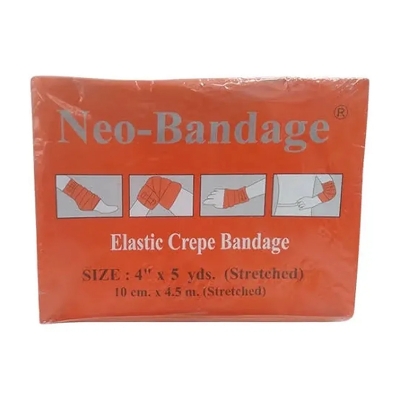 Picture of First Aid Elastic Crepe Bandage (Spots Injury / Neo Bandage)- 4 inch x 4.5 Yds/Bandage/crepe bandage/Pain relief