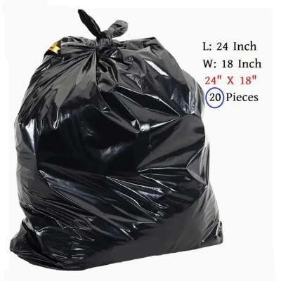 Picture of Trash Bags (25 Pcs) 18x24 inch High Quality / Garbage Bag / Waste Bag Black