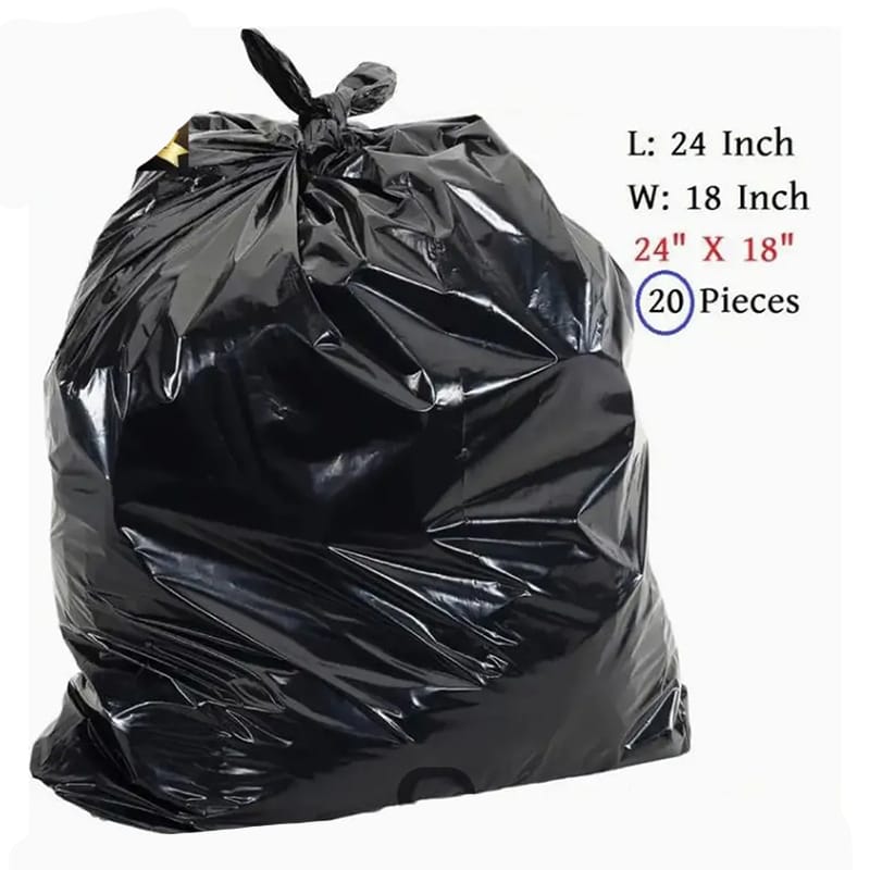 Picture of Trash Bags (10 Pcs) 18x24 inch High Quality / Garbage Bag / Waste Bag Black