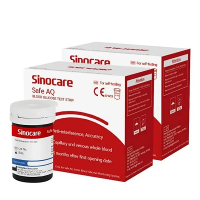 Picture of Sinocare Safe AQ 50 Pcs Test Strip for Glucometer Blood Glucose / Sugar Test Meter