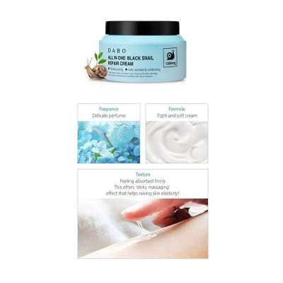 Picture of Dabo All-in-One Black Snail Damage Skin Repair Moisturizing With Anti-wrinkle & Whitening Beauty Cream