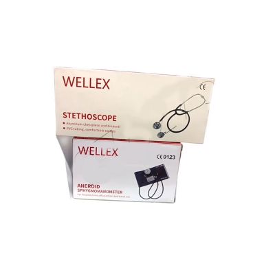 Picture of WELLEX Aneroid Sphygmomanometer B.P & Stethoscope Set – Professional Manual Blood Pressure Kit