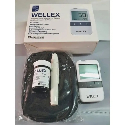 Picture of GLUOSE METER WELLEX BRAND WITH (25 Piece strip free)