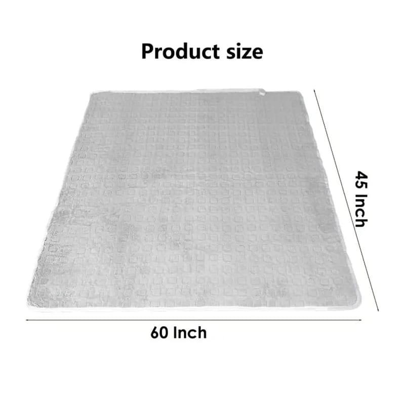 Picture of Electric Bed Warmer - Electric Under Blanket - Single Bed Size (60inch x 32 inch) with 3 Heat Settings & Dual Safety Feature with Over Heat Protection - Color: Light Ash