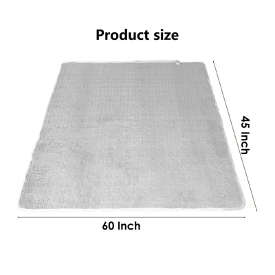 Picture of Electric Bed Warmer - Electric Under Blanket - Single Bed Size (60inch x 32 inch) with 3 Heat Settings & Dual Safety Feature with Over Heat Protection - Color: Light Ash