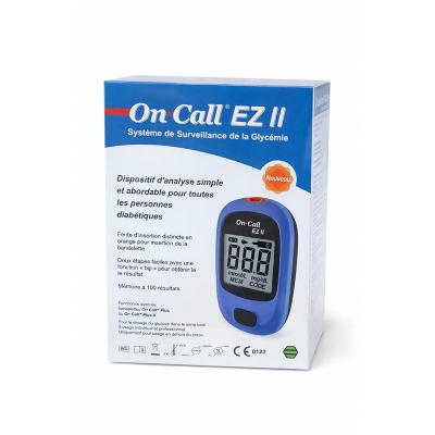 Picture of On Call EZ II Blood Glucose Monitoring System Accurate, Fast & Easy Blood Sugar Testing for Everyday Diabetes Care