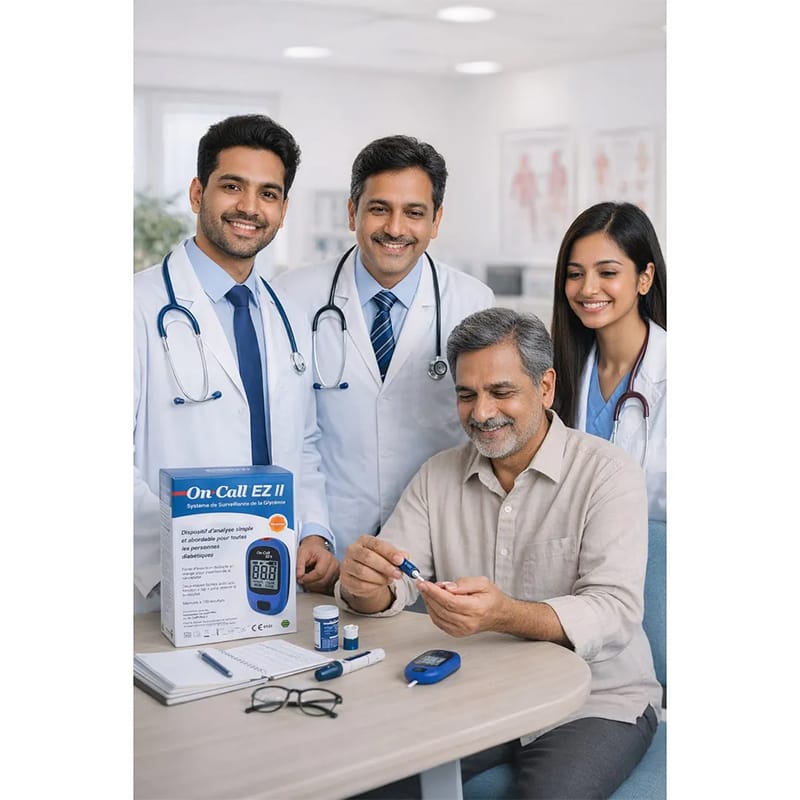 Picture of On Call EZ II Blood Glucose Monitoring System Accurate, Fast & Easy Blood Sugar Testing for Everyday Diabetes Care