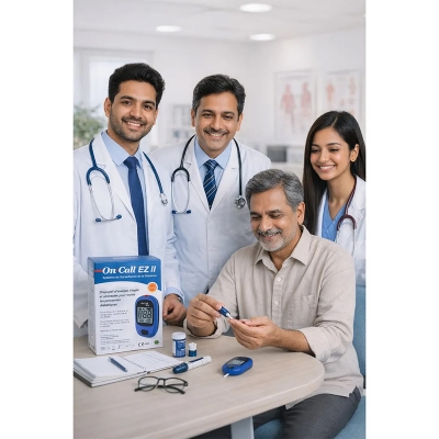 Picture of On Call EZ II Blood Glucose Monitoring System Accurate, Fast & Easy Blood Sugar Testing for Everyday Diabetes Care
