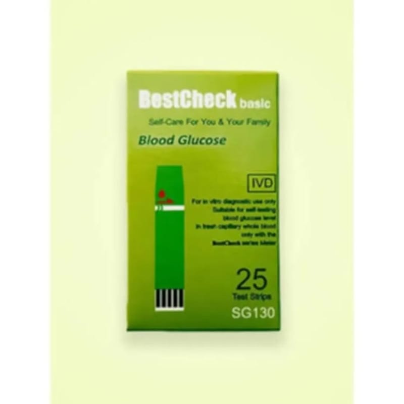 Picture of Best Check Blood Glucose Test Strips Vial 25