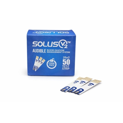 Picture of Solus V2 Blood Glucose Test Strips – 50 Pcs (25 x 2) Value Pack