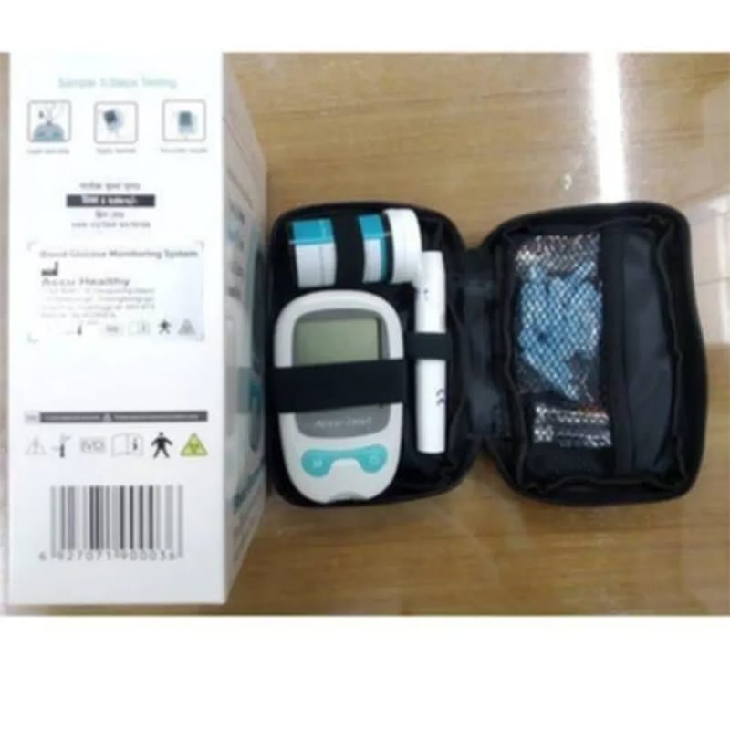 Picture of ACCU-Test Blood Glucose Monitor (Korean) with 10 Strips & 10 Needles FREE