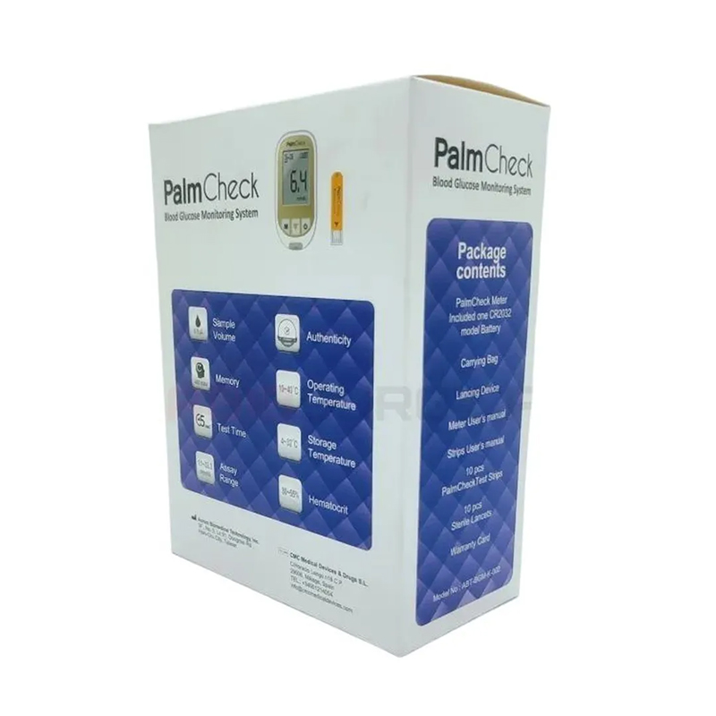 Picture of PalmCheck Blood Glucose Monitoring System – 10 Years Replacement Warranty