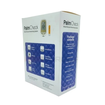 Picture of PalmCheck Blood Glucose Monitoring System – 10 Years Replacement Warranty