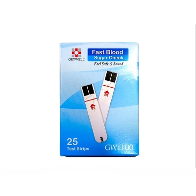 Picture of Test Strips for Getwell Blood Glucose Monitor – 25 Pcs Pack