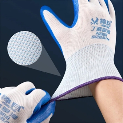 Picture of Nylon Rubber Coated Safety Hand Gloves – Multi-Purpose Protection (1 Pair)