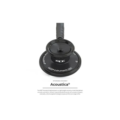 Picture of MDF® Acoustica® Deluxe Lightweight Dual Head Stethoscope – All Black Edition