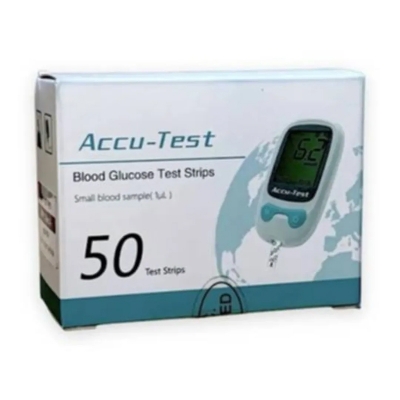 Picture of ACCU-TEST BLOOD GLUCOSE STRIPS 50 PCS