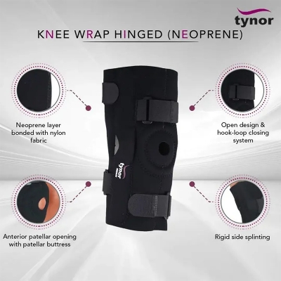 Picture of Tynor Knee Wrap Hinged (Neo) – Professional Support & Compression