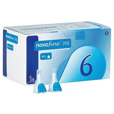 Picture of NovoFine 31G 6mm Insulin Pen Needles (100ct) – by Novo Nordisk