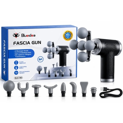 Picture of Blueidea Fascia Gun BLD-780 Professional Deep Tissue Massage Gun with 9 Massage Heads