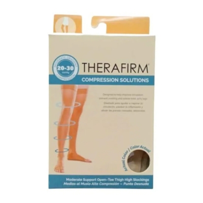 Picture of Therafirm Stockings Firm Compression Support Nylons – Medical Compression Leg Support Hosiery