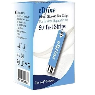 Picture of eBfine Blood Glucose Test Strips – High Precision Monitoring (50 Pieces)