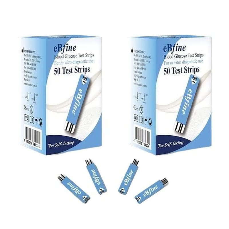 Picture of eBfine Blood Glucose Test Strips – High Precision Monitoring (50 Pieces)