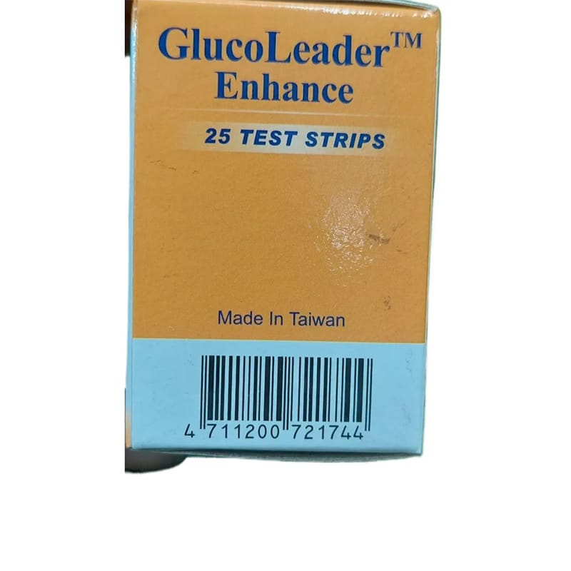 Picture of Leader Enhance Blood Glucose Test Strips – 25 Count