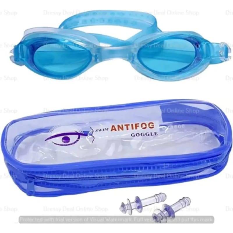 Picture of Antifog Swimming Goggles with Ear Plug Clear Vision & Comfortable Swimming Experience