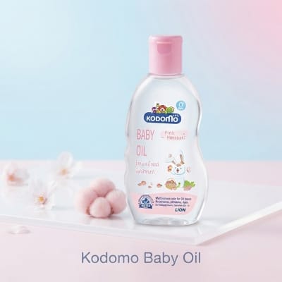 Picture of Kodomo Baby Oil Pink Hanabaki 200ml Gentle Formula From Thailand Mild Tear Free Formula Safe For Sensitive Skin