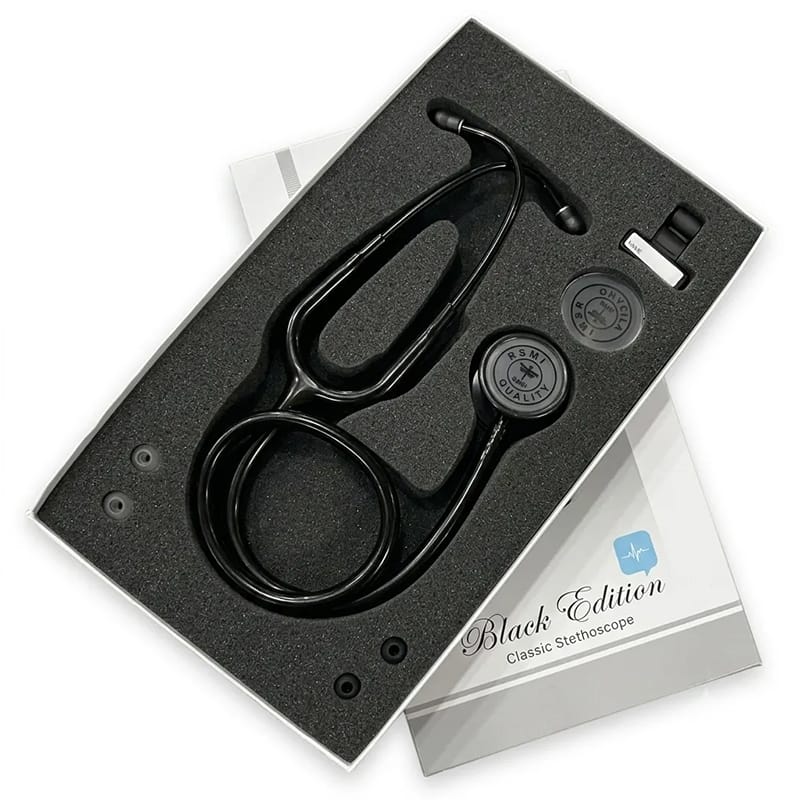 Picture of BSMI Clasic Stethoscope Professional Doctor (BLACK EDITION)-Black