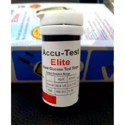 Picture of Accu Test Elite Blood Glucose Check Strip 25 Pcs 1 Vail-25pcs
